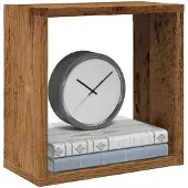 vidaXL Wandschappen kubus 4 st 30x15x30cm bewerkt hout oud houtkleurig