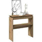 vidaXL Wandtafel 102x30x80 cm bewerkt hout artisanaal eikenkleur