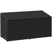 vidaXL Tuinbox Zwart 110x50x58 cm Poly Rattan
