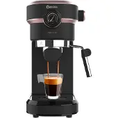Cecotec Cafelizzia 890 Rose Pro, espressomachine, 1,1 liter, geschikt voor gemalen koffie, 1350 W, zwart, roestvrij staal