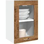 vidaXL Bovenkast Lyon 40x31x60 cm bewerkt hout oud houtkleurig