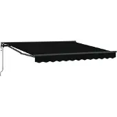 vidaXL Zonnescherm Frame Zwart 350 x 250 cm Polyester met PU-coating