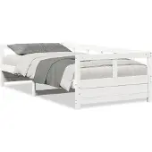 vidaXL Slaapbank zonder matras 80x200 cm massief grenenhout wit