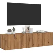 vidaXL Tv-wandmeubel 120x30x30 cm bewerkt hout artisanaal eikenkleurig