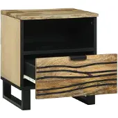 vidaXL Nachtkastje Naturel 40 x 33 x 46 cm Bewerkt hout
