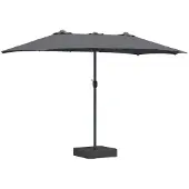 vidaXL Tuinparasol Antraciet 385 x 209 x 244 cm Polyester en Staal