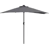 vidaXL Tuinparasol 294 x 150 x 224 cm Polyester en Staal Antraciet
