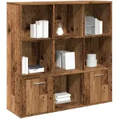 vidaXL Boekenkast 98x29x97,5 cm bewerkt hout oud houtkleurig