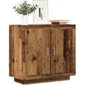 vidaXL Dressoir 80x40x75 cm bewerkt hout oud houtkleurig