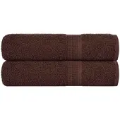 vidaXL Handdoeken FROGN 2 st 50x100 cm 360 g/m² bruin