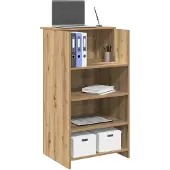 vidaXL Ontvangstbalie, ambachtelijk eikenhout-look, 55x50x103,5 cm, houtvezel