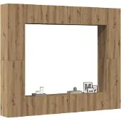 vidaXL 8-delig Tv-meubelset wandmontage bewerkt hout artisanaal eiken