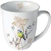 Ambiente -beker-mok-porselein-fine bone China - sweet little bird - vogels