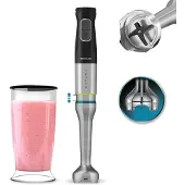 Cecotec 03966, staafmixer, 1200 W, zwart, roestvrij staal