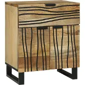 vidaXL Nachtkastje Naturel 50 x 33 x 60 cm Bewerkt hout