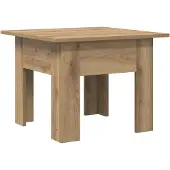 vidaXL Salontafel Artisan Eiken 55 x 55 x 42 cm Bewerkt hout