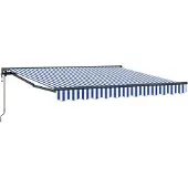 vidaXL Zonnescherm Frame Blauw en Wit 300 x 250 cm