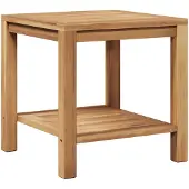 vidaXL Salontafel met opbergruimte, bruin, 45 x 45 x 45 cm, massief teakhout
