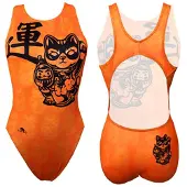 Turbo Wave Lucky Cat Swimsuit Oranje S Vrouw
