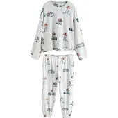 Next Pyjama navy / lichtblauw / cappuccino / lichtgrijs