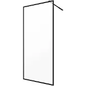 Aurlane Inloopdouche Edge 90x200cm - Mat Zwart Profiel - 6 Mm Mat Glas