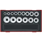 Teng Tools TT1215AF 15-delige Doppenset in tray - Twaalfkant - 1/2"
