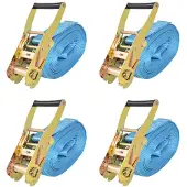 vidaXL Spanbanden 4 ton 8mx50mm blauw 4 st