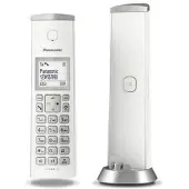 Panasonic KX-TGK220 - Téléphone sans fil - système de répondeur avec ID d'appelant - DECTGAP - (conférence) à trois capacité d'appel - blanc
