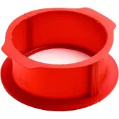 Lékué Bakvorm Springvorm Rond met Keramisch bord D 18 cm Red