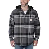 Carhartt Overhemd Men Flannel Sherpa Lined Hooded Black-S