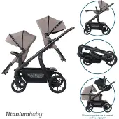 Titaniumbaby Duo Kinderwagen Solid Pollux Lush Taupe