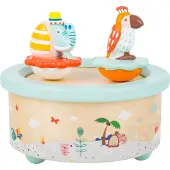Small Foot - Houten Muziekdoos Papegaai en Olifant
