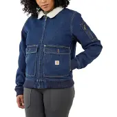Carhartt Vest Women Denim Sherpa Lined Beech-XL