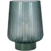Pauleen Pretty Glamour E27-LED turkoois metaalvoet, blauw, Woon-/ Eetkamer, Glas