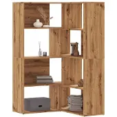 vidaXL Boekenkast 4-laags hoek 85x85x140 cm hout artisanaal eikenkleur