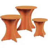 vidaXL Salontafel 3 st Wasbruin 46 x 46 x 47 cm