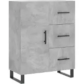 vidaXL Hoge kast 69,5x34x180 cm bewerkt hout betongrijs