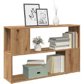 vidaXL Boekenkast 100x24x63 cm bewerkt hout artisanaal eikenkleur