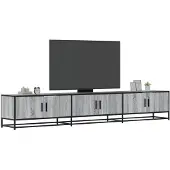 vidaXL Tv-meubel 240x35x41 cm bewerkt hout grijs sonoma eikenkleurig