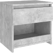 vidaXL Nachtkastje 40x30x39 cm bewerkt hout betongrijs