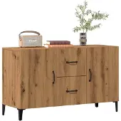 vidaXL Dressoir 100x36x60 cm bewerkt hout artisanaal eikenkleurig