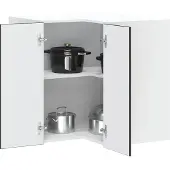 vidaXL Keuken hoekkast "Porto" bewerkt hout zwart