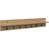 vidaXL Wandgemonteerde kapstok Muurmontage Artisan Eiken Bewerkt hout