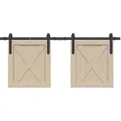 vidaXL Ophangset voor schuifdeur 122 cm koolstofstaal