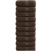 vidaXL Gastendoekjes SOLUND 10 st 600 g/m² 30x50 cm bruin