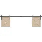 vidaXL Ophangset voor schuifdeur 200 cm koolstofstaal