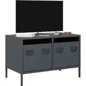 vidaXL Tv-meubel 68x39x43,5 cm koudgewalst staal antracietkleurig