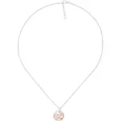 Orphelia 'Elvina' Dames 925 Sterling Zilveren Ketting met Hanger - Zilver/Roze ZH-7085/1