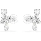 Swarovski 'Matrix' Vrouwen Basis metalen Clip Oorbellen - Zilver 5692523