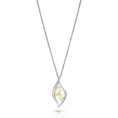 Orphelia 'Charlotte' Dames 925 Sterling Zilveren Ketting met Hanger - Zilver/Goud ZH-7523